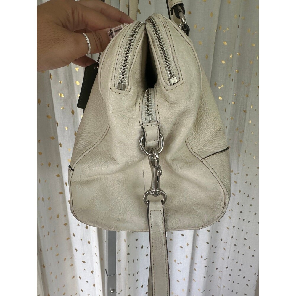 Coach #31324 Vermillion Park Kathryn Triple Zip Soft Pebble Leather Satchel Bag - Picture 6 of 12